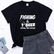 Load image into Gallery viewer, Fishing Print Loose Plus Size Women&#39;S Short-Sleeved T-Shirt