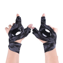 Load image into Gallery viewer, LED Outdoor Flashlight Fishing Half Finger Gloves Sports Lighting Fishing Gloves Lighted Gloves