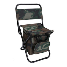 Load image into Gallery viewer, Folding Fishing Chair Backpack Insulation with Cooler Bag Portable Folding Beach Chair Seat Camping Chairs Folding Stool Chair